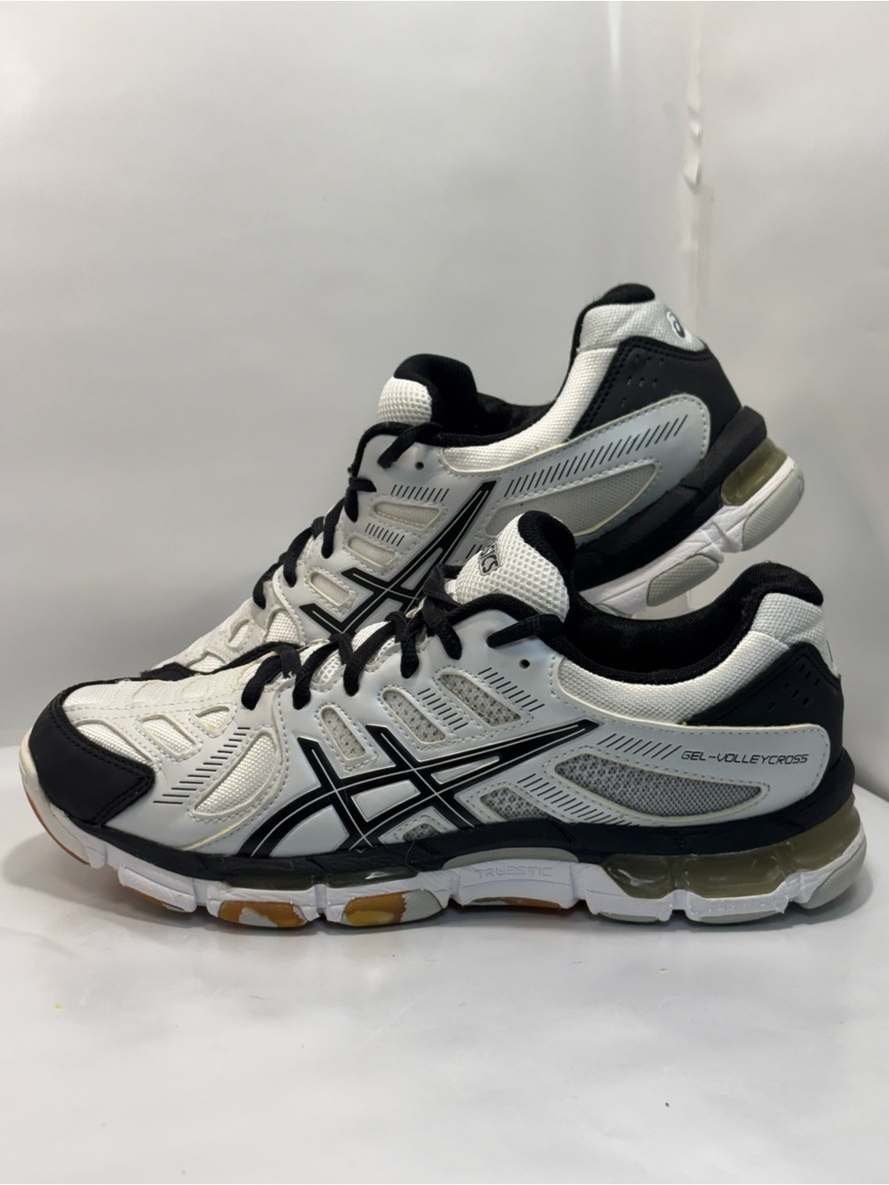 Asics Gel-Volleycross Womens Size 7.5 White/Black Volleyball/Athletic Shoe B356Y
